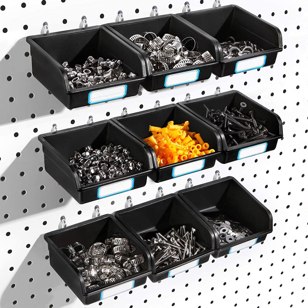 Tech Accessories Holder - 1/6 Sets Pegboard Bins with Hooks