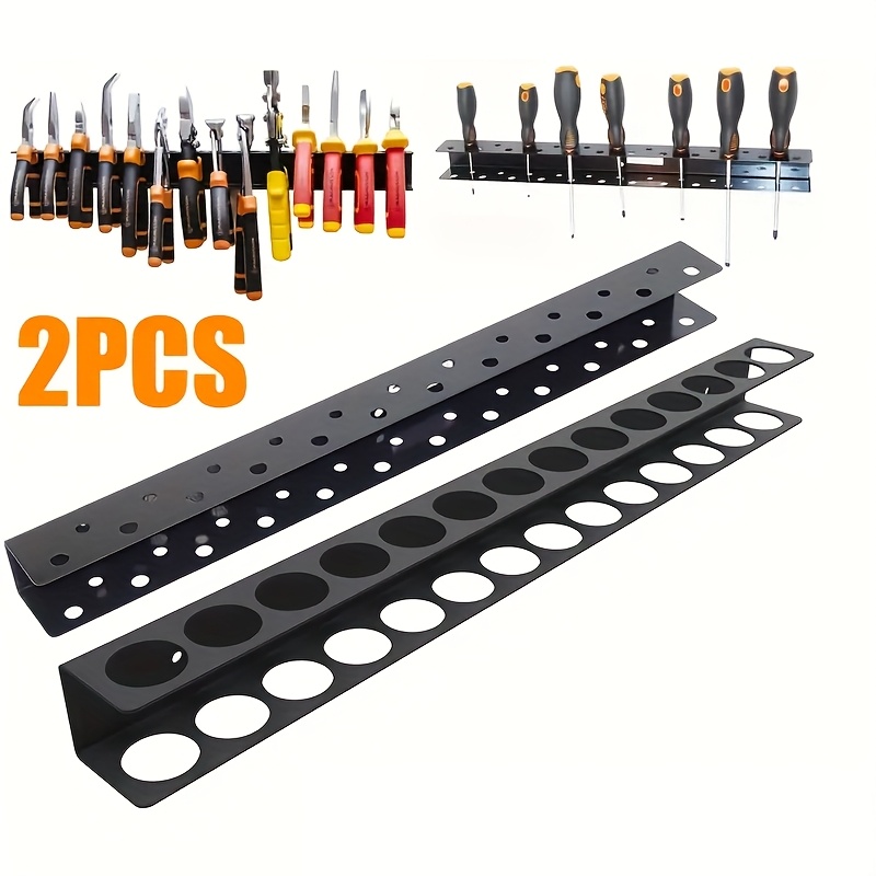 Tech Accessories Holder - Steel Wall Mount Screwdriver Wrench Holder