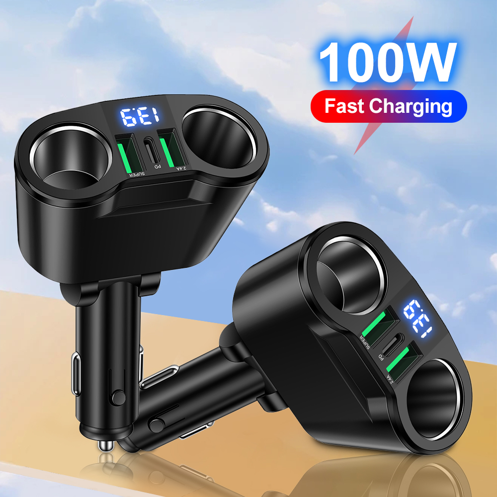 Type C Multiport Adapter - USB Car Charger Adapter Type C