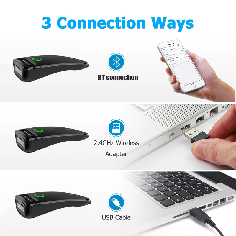 2D Barcode Scanner W7 Mini Wir - огляд і ціна Document Scanner Portable