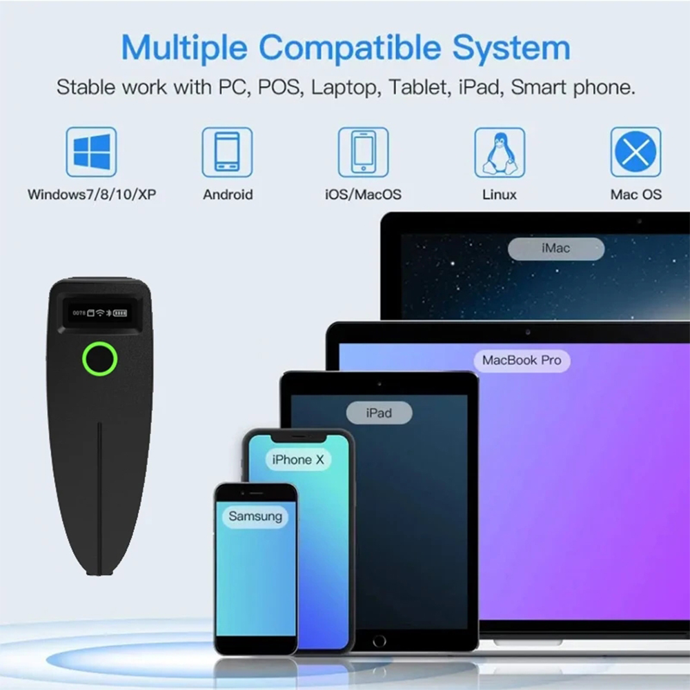 2D Barcode Scanner W7 Mini Wir - огляд і ціна Document Scanner Portable