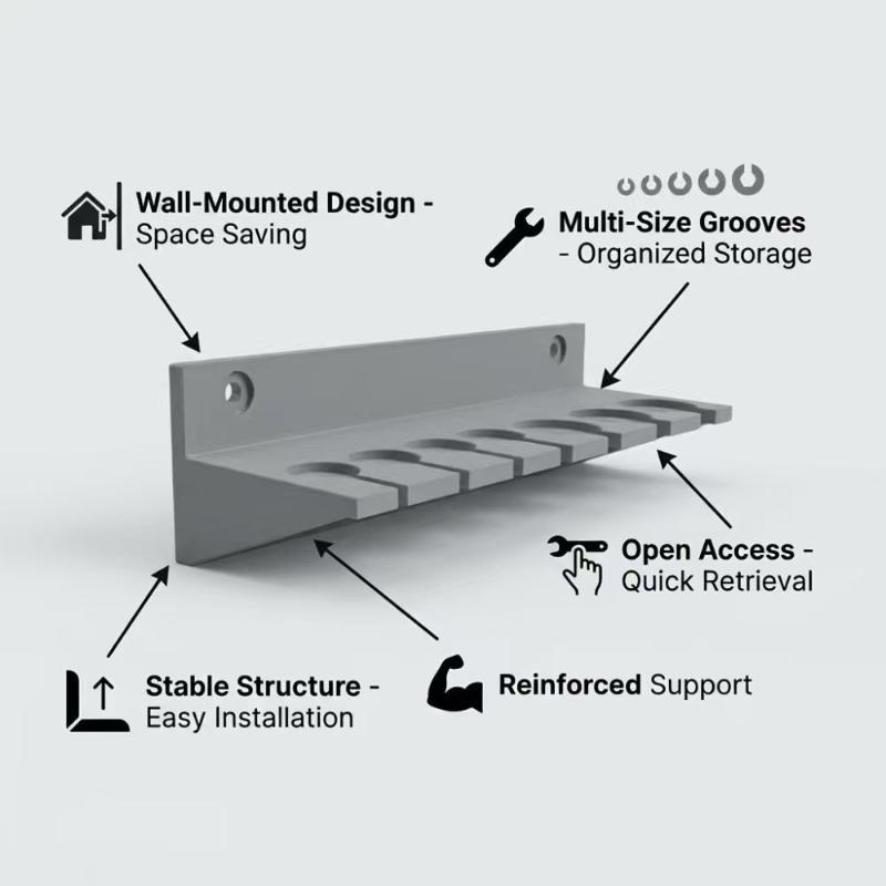 T Handle Tool Rack Wall Storag - огляд і ціна Tech Accessories Holder
