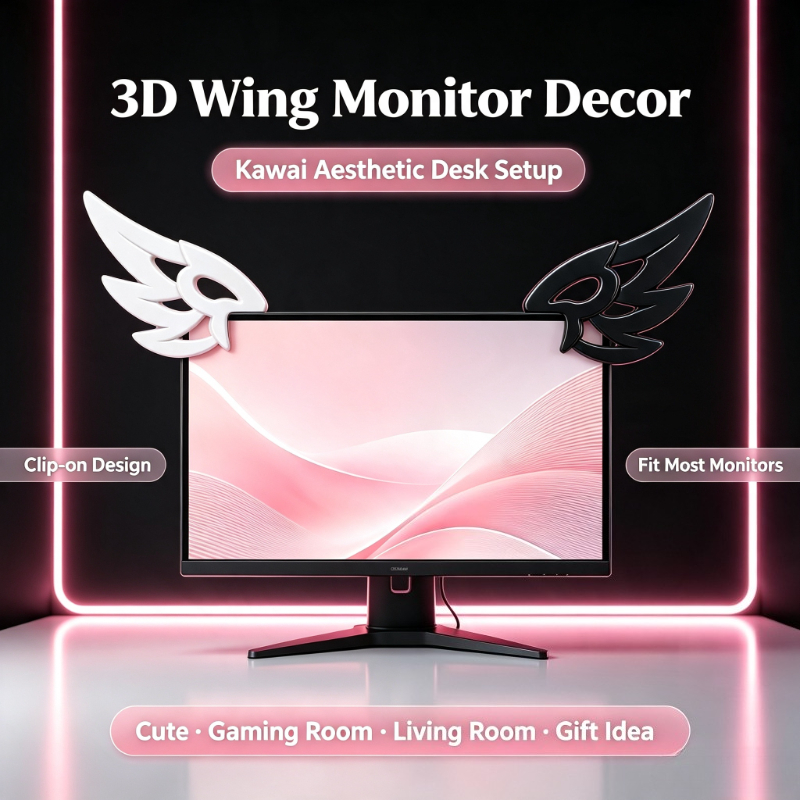 Kawaii 3D Wing Decor for Compu - огляд і ціна Tech Table Accessories