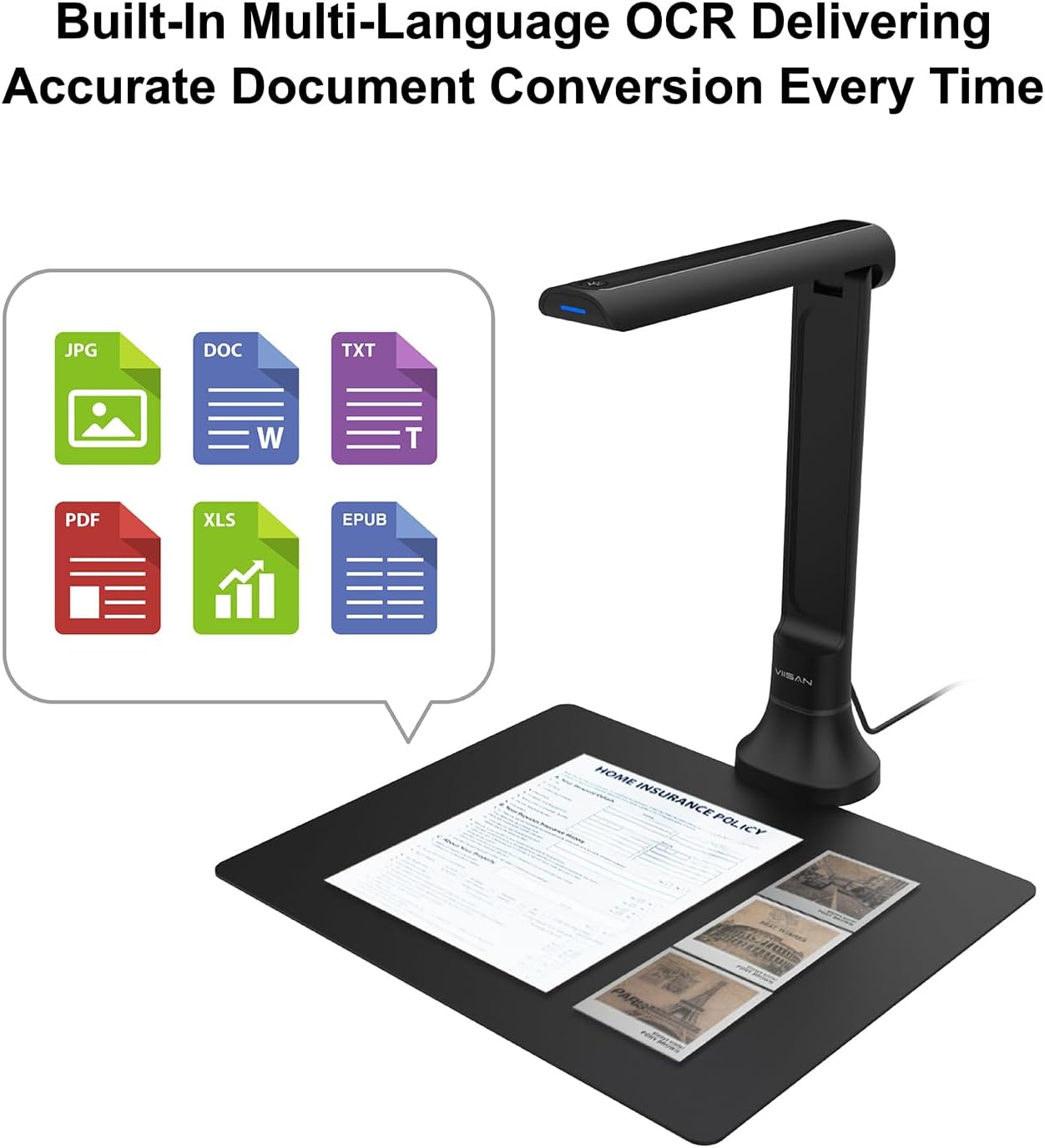 VIISAN DB8401 16MP Document Ca - огляд і ціна Document Scanner Portable